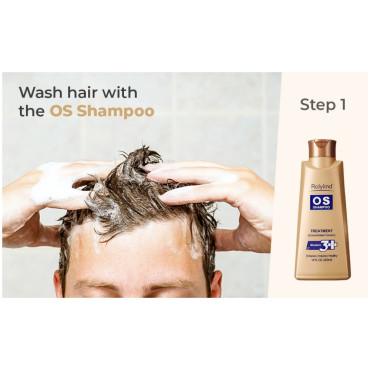 Rolylind OS Treatment for hair loss shampoo & hair growth serum combos- 5 Pcs (Serum­ 4x50ml + Shampoo 1x400ml)